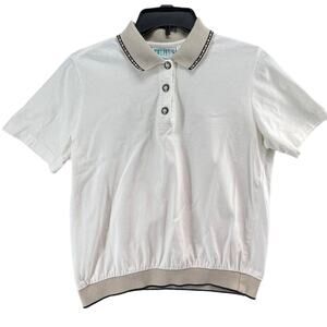 Vintage Lilys Beverly Hills Polo Shirt Womens S White Retro Preppy Academia USA